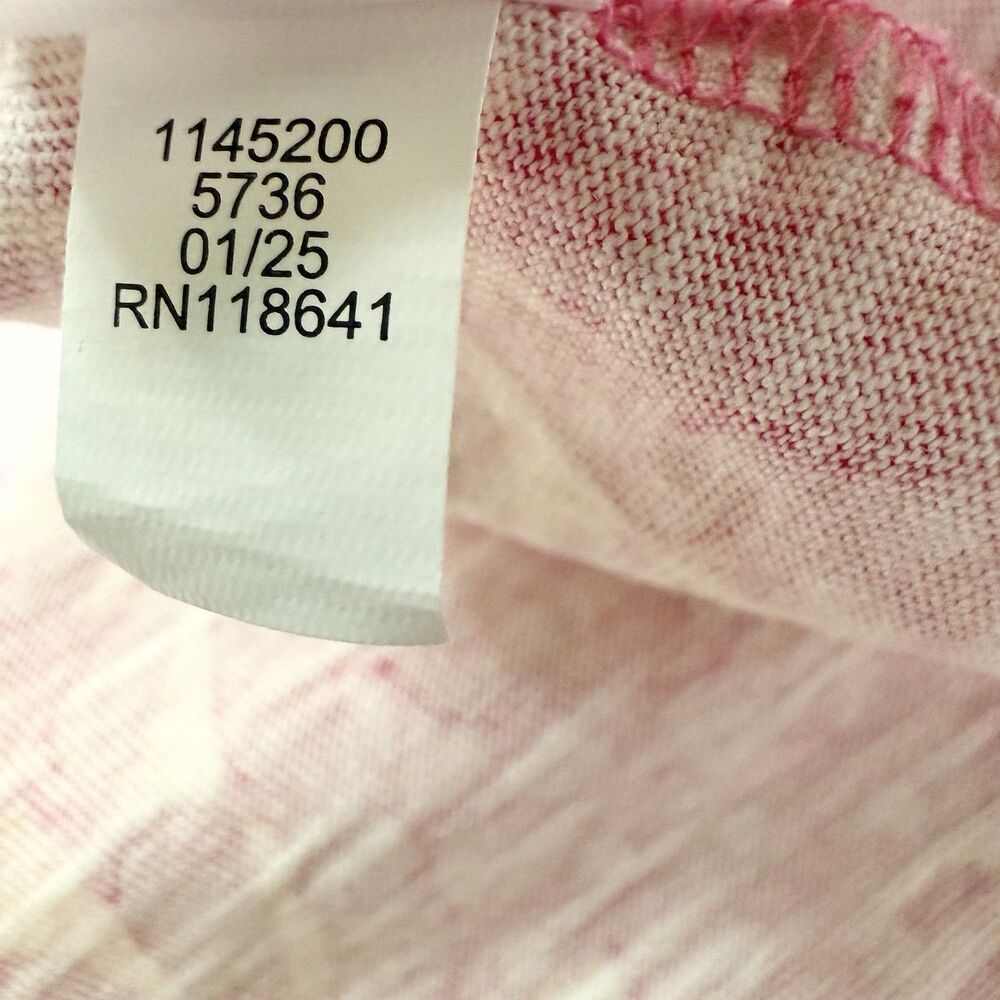Lane Bryant 22/24 Swing V-Neck Tiered Dress Pink Short Sleeve Cotton Casual - Picture 10 of 12